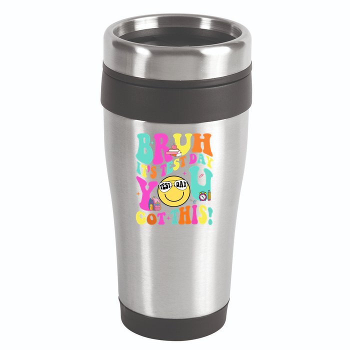 Bruh It’s Test Day You Got This Teacher Testing Day 16oz Travel Tumbler