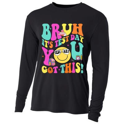 Bruh It’s Test Day You Got This Teacher Testing Day Cooling Performance Long Sleeve Crew
