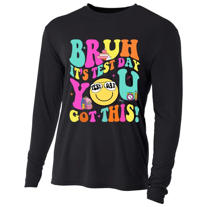 Bruh It’s Test Day You Got This Teacher Testing Day Cooling Performance Long Sleeve Crew