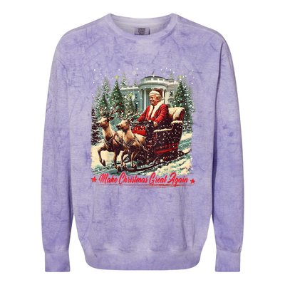 Believe In The Magic Of America Make Christmas Great Again Meaningful Gift Colorblast Crewneck Sweatshirt