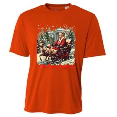 Believe In The Magic Of America Make Christmas Great Again Meaningful Gift Cooling Performance Crew T-Shirt