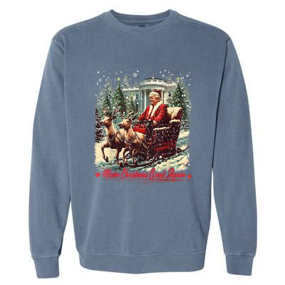 Believe In The Magic Of America Make Christmas Great Again Meaningful Gift Garment-Dyed Sweatshirt