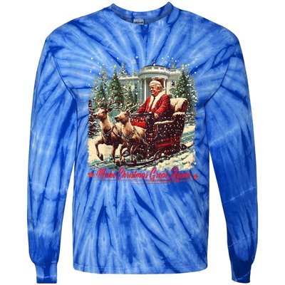 Believe In The Magic Of America Make Christmas Great Again Meaningful Gift Tie-Dye Long Sleeve Shirt