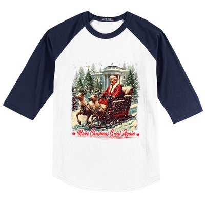 Believe In The Magic Of America Make Christmas Great Again Meaningful Gift Baseball Sleeve Shirt