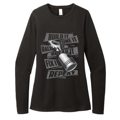 Build It Tune It Race It Break It Race Car Enthusiast Womens CVC Long Sleeve Shirt