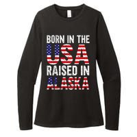 Born In The Usa Raised In Alaska Womens CVC Long Sleeve Shirt