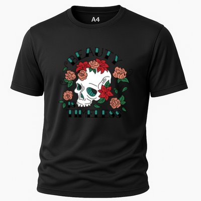 Beauty Is Timeless Skull Floral Performance Shirt