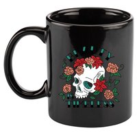 Beauty Is Timeless Skull Floral 11oz C Handle Ceramic Mug