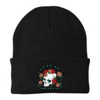 Beauty Is Timeless Skull Floral Beanie
