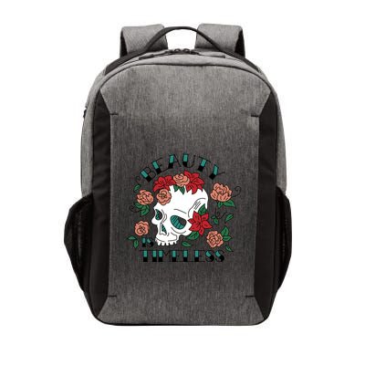 Beauty Is Timeless Skull Floral Vector Backpack