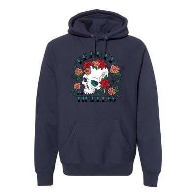 Beauty Is Timeless Skull Floral Premium Hoodie