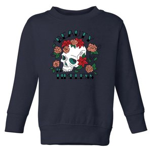 Beauty Is Timeless Skull Floral Toddler Sweatshirt