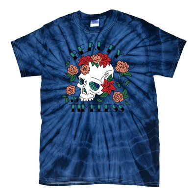 Beauty Is Timeless Skull Floral Tie-Dye T-Shirt