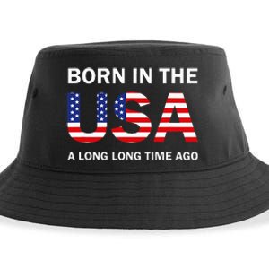 Born In The Usa A Long Long Time Ago Sustainable Bucket Hat