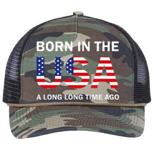 Born In The Usa A Long Long Time Ago Retro Rope Trucker Hat Cap