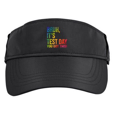 Bruh It's Test Day You Got This Testing Day Teacher Adult Drive Performance Visor