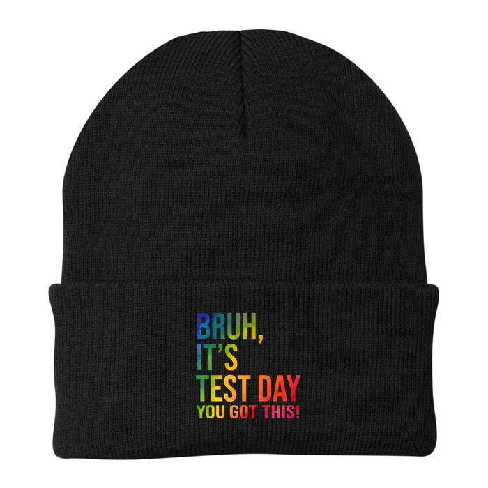 Bruh It's Test Day You Got This Testing Day Teacher Beanie
