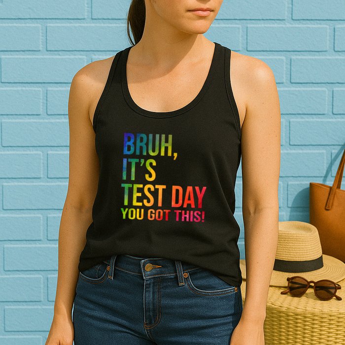 Bruh It's Test Day You Got This Testing Day Teacher Womens Tank Top