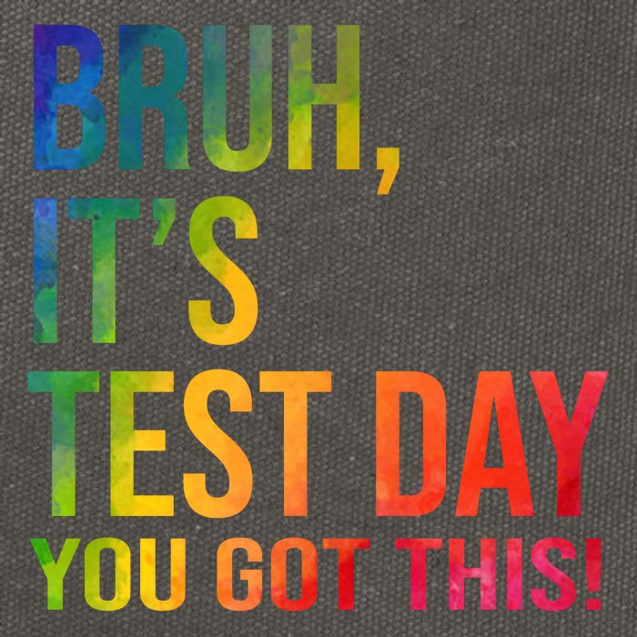 Bruh It's Test Day You Got This Testing Day Teacher Cotton Canvas Backpack