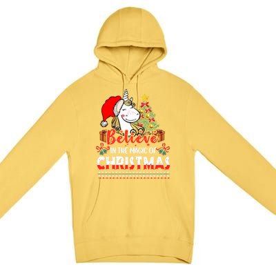 Believe In The Magic Of Christmas Gift Premium Pullover Hoodie