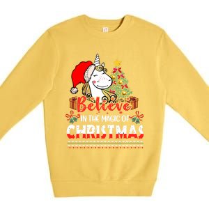 Believe In The Magic Of Christmas Gift Premium Crewneck Sweatshirt