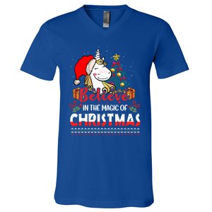 Believe In The Magic Of Christmas Gift V-Neck T-Shirt