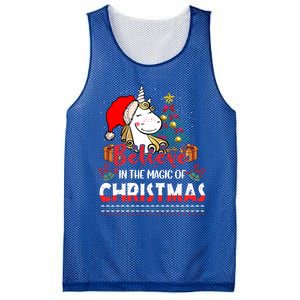 Believe In The Magic Of Christmas Gift Mesh Reversible Basketball Jersey Tank