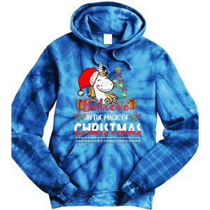 Believe In The Magic Of Christmas Gift Tie Dye Hoodie