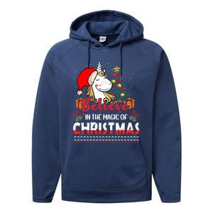 Believe In The Magic Of Christmas Gift Performance Fleece Hoodie