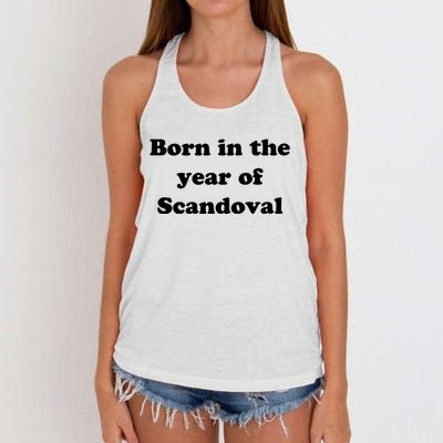 Born In The Year Of Scandoval Baby Women's Knotted Racerback Tank