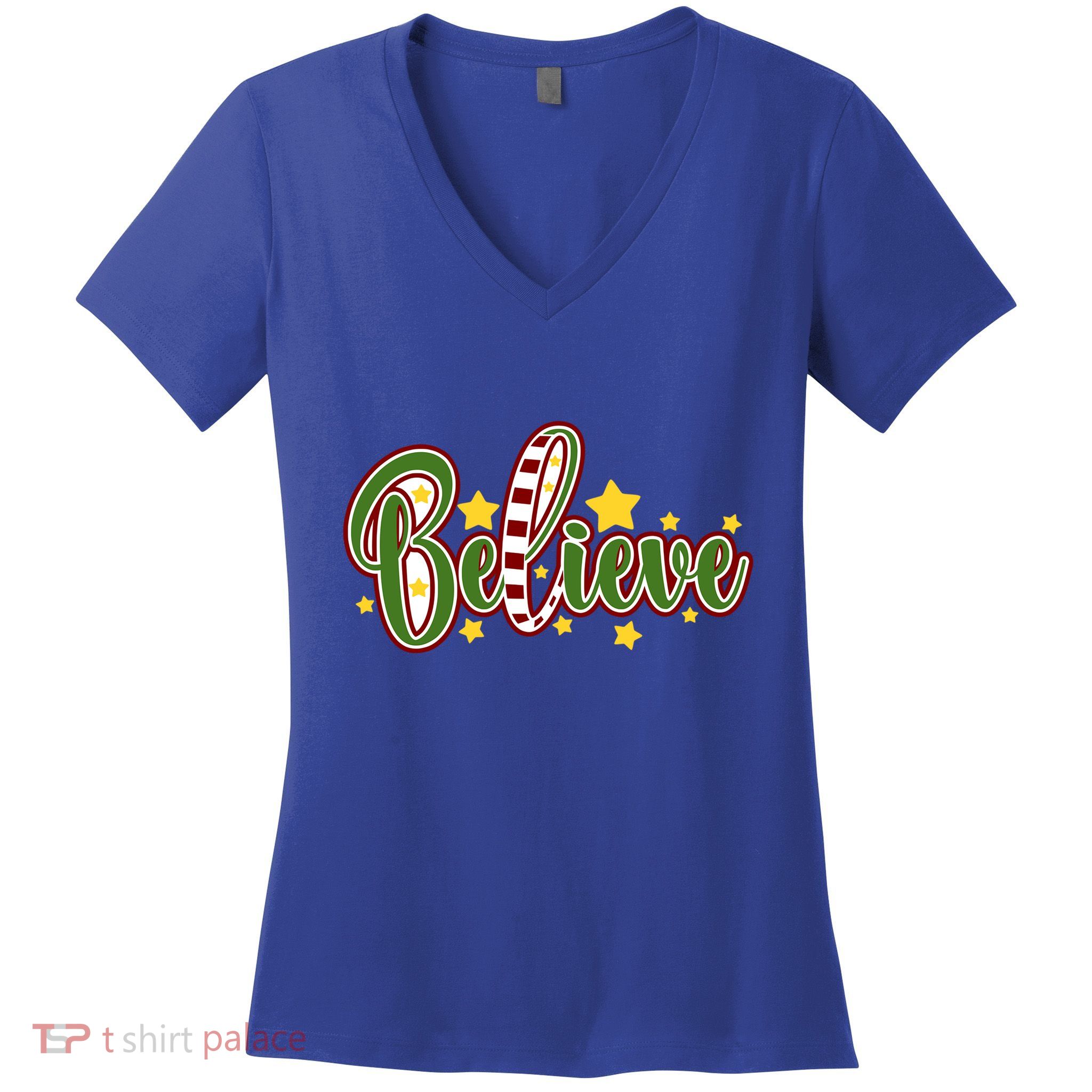 Believe In The Magic Of Christmas Gift Women's V-Neck T-Shirt