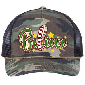 Believe In The Magic Of Christmas Gift Retro Rope Trucker Hat Cap