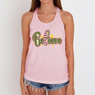 Believe In The Magic Of Christmas Gift Women's Knotted Racerback Tank