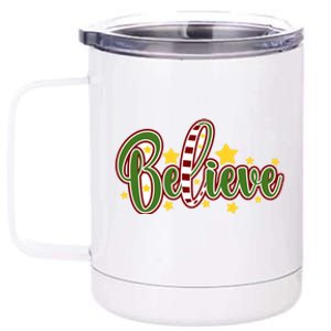 Believe In The Magic Of Christmas Gift 12 oz Stainless Steel Tumbler Cup