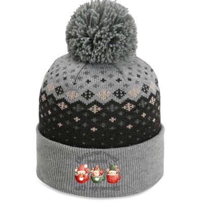 Believe In The Magic Of The Season Fun Christmas Design Item Great Gift The Baniff Cuffed Pom Beanie