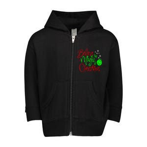 Believe In The Magic Christmas Xmas Sweater Jumper Cool Gift Toddler Zip Fleece Hoodie