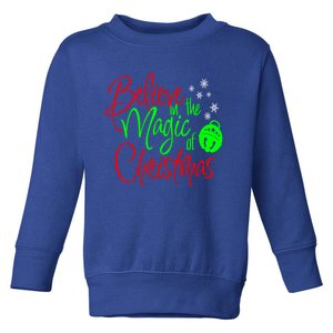 Believe In The Magic Christmas Xmas Sweater Jumper Cool Gift Toddler Sweatshirt