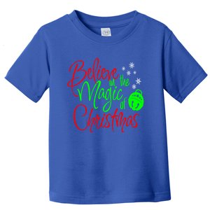 Believe In The Magic Christmas Xmas Sweater Jumper Cool Gift Toddler T-Shirt