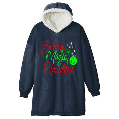 Believe In The Magic Christmas Xmas Sweater Jumper Cool Gift Hooded Wearable Blanket