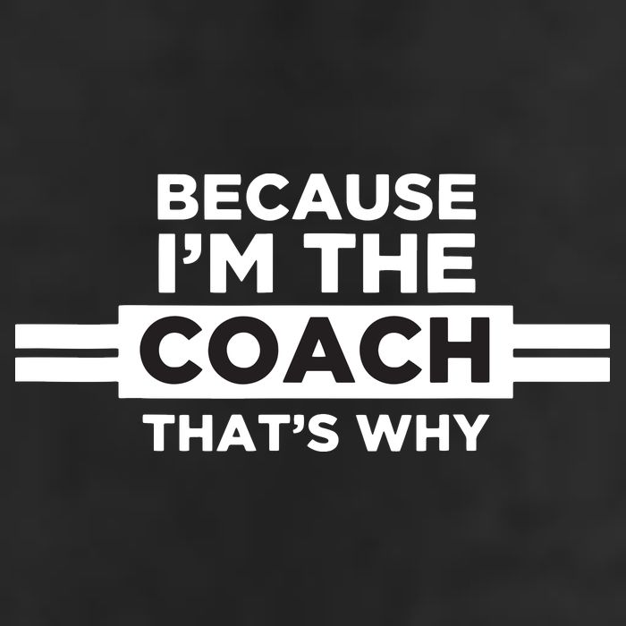 Because Im The Coach Thats Why Coach Gift 7 Panel Mesh Trucker Snapback Hat