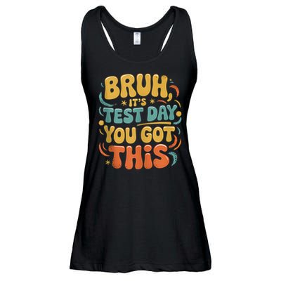 Bruh Its Test Day You Got This Testing Day Teacher Retro  Ladies Essential Flowy Tank
