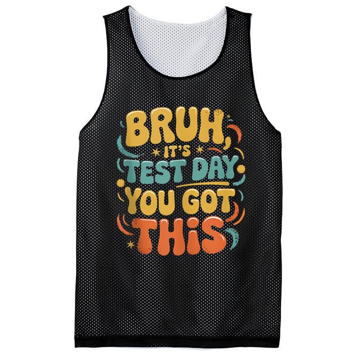 Bruh Its Test Day You Got This Testing Day Teacher Retro  Mesh Reversible Basketball Jersey Tank