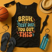 Bruh Its Test Day You Got This Testing Day Teacher Retro  Tank Top