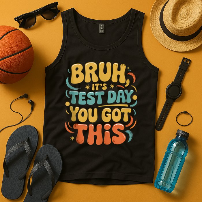 Bruh Its Test Day You Got This Testing Day Teacher Retro  Tank Top