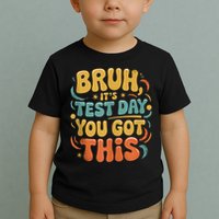 Bruh Its Test Day You Got This Testing Day Teacher Retro  Toddler T-Shirt