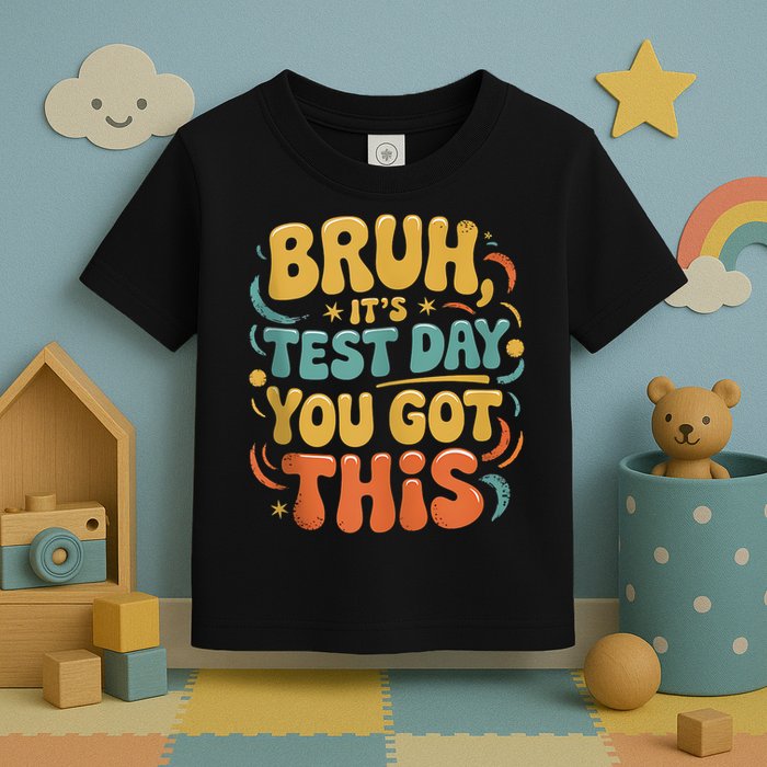 Bruh Its Test Day You Got This Testing Day Teacher Retro  Toddler T-Shirt