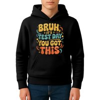 Bruh Its Test Day You Got This Testing Day Teacher Retro  Kids Hoodie