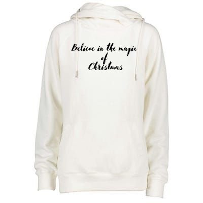 Believe In The Magic Of Christmas Gift Womens Funnel Neck Pullover Hood