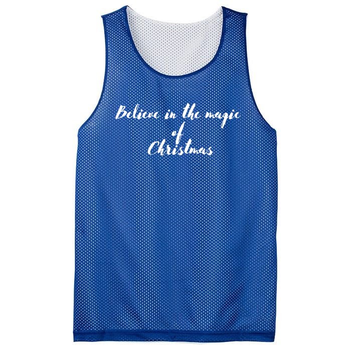 Believe In The Magic Of Christmas Gift Mesh Reversible Basketball Jersey Tank