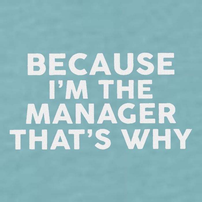 Because IM The Manager ThatS Why Managers Sueded Cloud Jersey T-Shirt